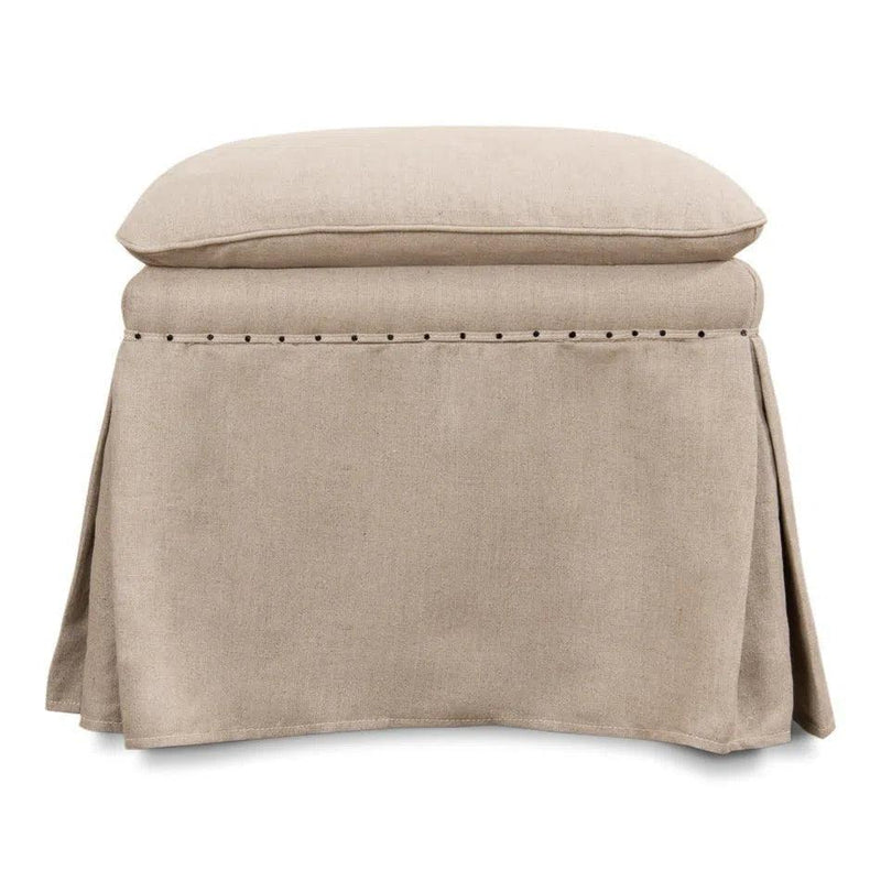 Draped Skirted Ottoman Ottomans LOOMLAN By Sarreid