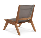 Draper Teak Outdoor Sling Chat Chair Outdoor Accent Chairs LOOMLAN By HiTeak