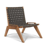 Draper Teak Outdoor Woven Chat Chair Outdoor Accent Chairs LOOMLAN By HiTeak