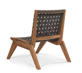 Draper Teak Outdoor Woven Chat Chair Outdoor Accent Chairs LOOMLAN By HiTeak