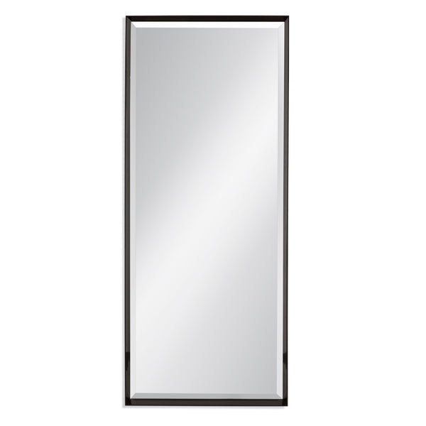 Driessen Wood Black Vertical Floor Mirror Floor Mirrors LOOMLAN By Bassett Mirror