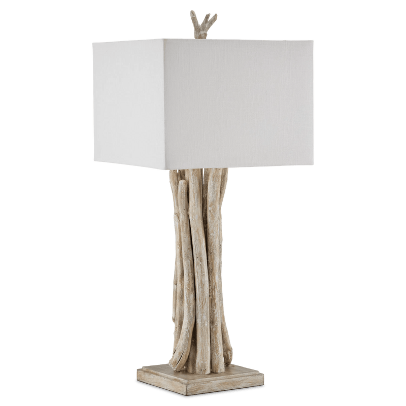 Driftwood Whitewash Table Lamp Table Lamps LOOMLAN By Currey & Co