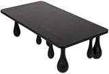 Drop Wood Black Rectangle Coffee Table Coffee Tables LOOMLAN By Noir