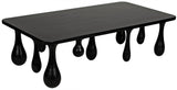 Drop Wood Black Rectangle Coffee Table Coffee Tables LOOMLAN By Noir