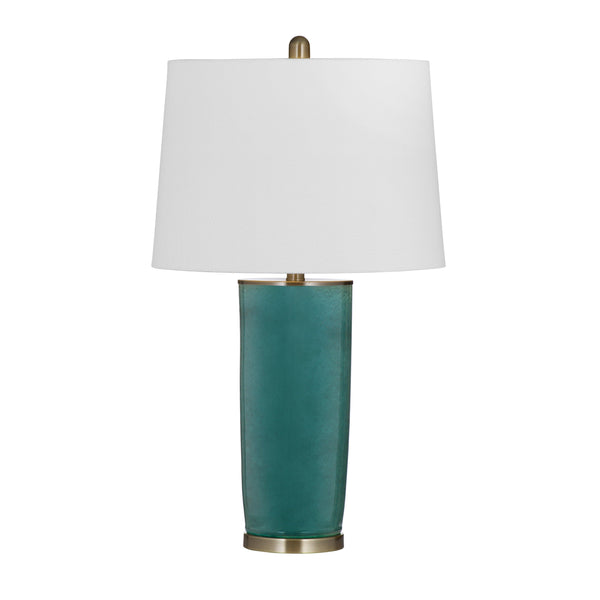 Drugget Ceramic Teal Table Lamp Table Lamps LOOMLAN By Bassett Mirror