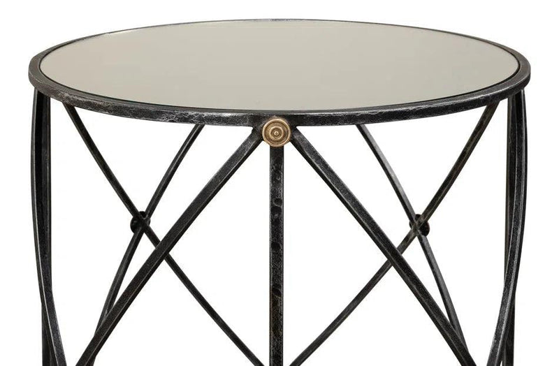 Drum & Fife Lamp Table Side Table Marble Top Side Tables LOOMLAN By Sarreid