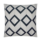 Dublin Domino Geometric Black Large Throw Pillow With Insert Throw Pillows LOOMLAN By D.V. Kap