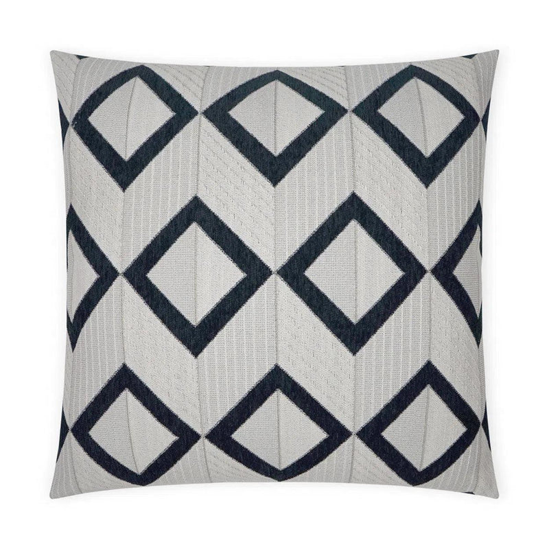 Dublin Domino Geometric Black Large Throw Pillow With Insert Throw Pillows LOOMLAN By D.V. Kap