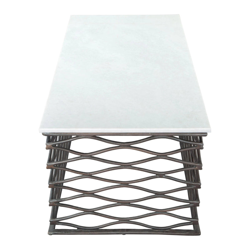 Duchess Coffee Table White & Antique Black Coffee Tables LOOMLAN By Zuo Modern