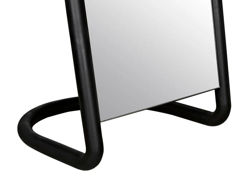 Duke Mirror Black Standing Floor Mirror Floor Mirrors LOOMLAN By Noir