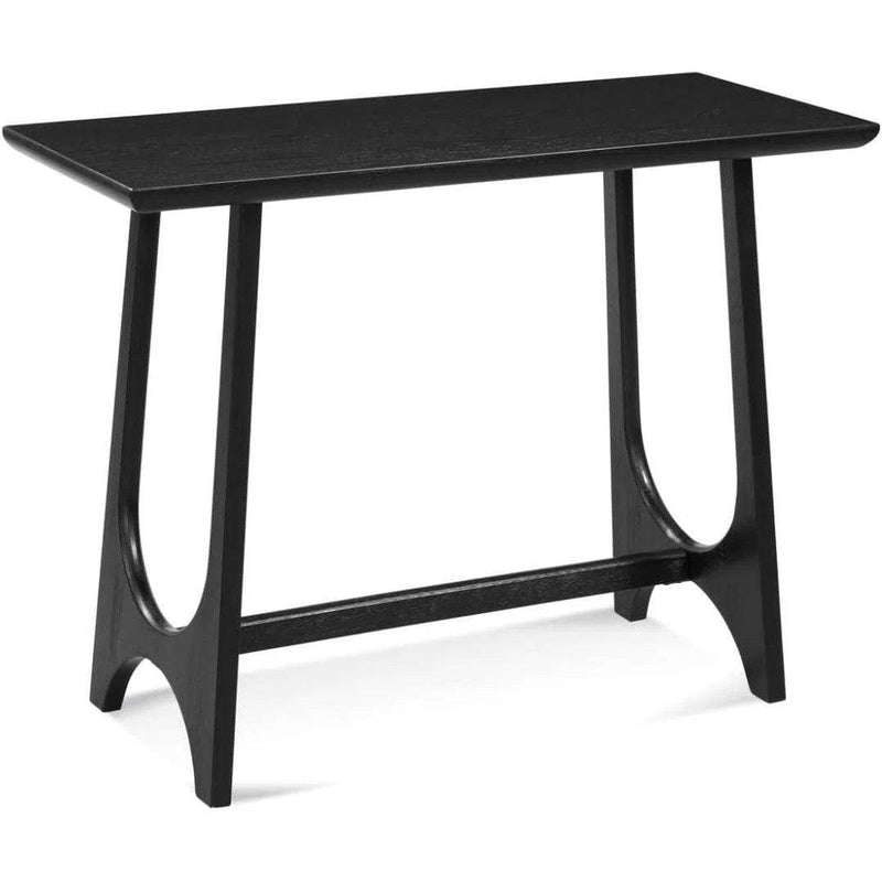 Dunnigan Wood Black Rectangular Console Table Console Tables LOOMLAN By Bassett Mirror