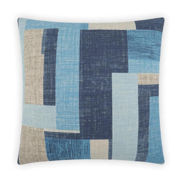 Duplex Blue Throw Pillow With Insert Throw Pillows LOOMLAN By D.V. Kap