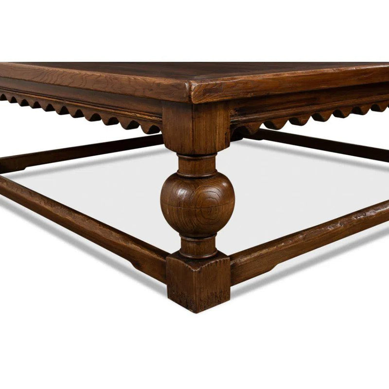 Durand Coffee Table Square Solid Wood Dark Brown Coffee Tables LOOMLAN By Sarreid