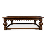 Durand Coffee Table Square Solid Wood Dark Brown Coffee Tables LOOMLAN By Sarreid