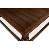 Durand Coffee Table Square Solid Wood Dark Brown Coffee Tables LOOMLAN By Sarreid