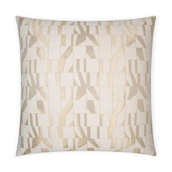 Duved Glam Geometric Gold Large Throw Pillow With Insert Throw Pillows LOOMLAN By D.V. Kap