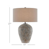 Earth Gray Junius Table Lamp Table Lamps LOOMLAN By Currey & Co