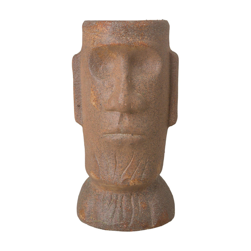 Easter Island Moai Round Planter Outdoor Planters LOOMLAN By Emissary