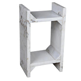 Easton Marble Geometric Side Table Side Tables LOOMLAN By Noir