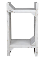 Easton Marble Geometric Side Table Side Tables LOOMLAN By Noir