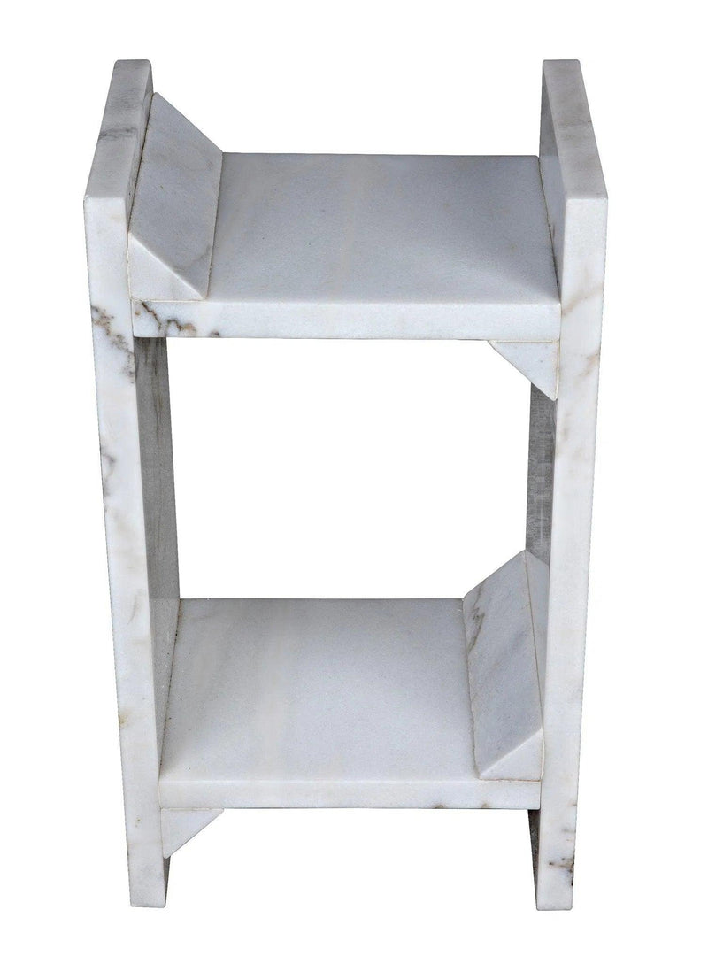 Easton Marble Geometric Side Table Side Tables LOOMLAN By Noir