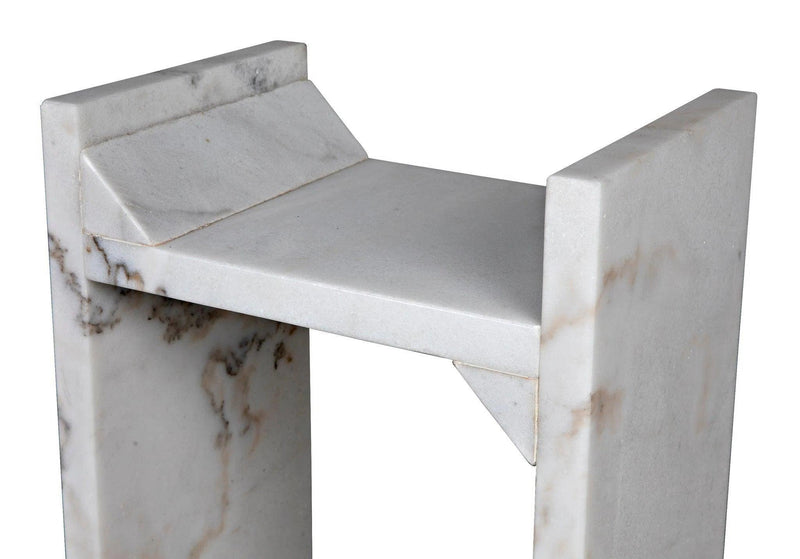 Easton Marble Geometric Side Table Side Tables LOOMLAN By Noir