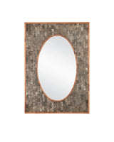 Ebba Horn and Wood Vertical Rectangular Mirror Wall Mirrors LOOMLAN By Currey & Co