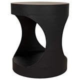 Eclipse Black Steel Round Side Table Side Tables LOOMLAN By Noir