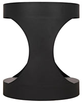 Eclipse Black Steel Round Side Table Side Tables LOOMLAN By Noir