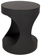 Eclipse Black Steel Round Side Table Side Tables LOOMLAN By Noir