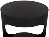 Eclipse Black Steel Round Side Table Side Tables LOOMLAN By Noir