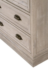 Eden 5-Drawer High Chest Natural Gray Acacia Chests LOOMLAN By Essentials For Living