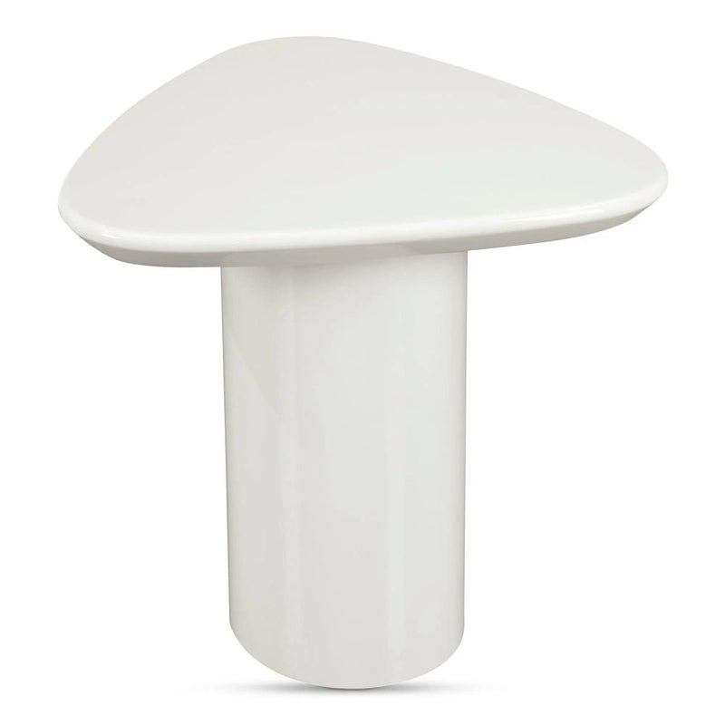 Eden Mdf White Geometric Accent Table Side Tables LOOMLAN By Moe's Home