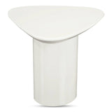 Eden Mdf White Geometric Accent Table Side Tables LOOMLAN By Moe's Home