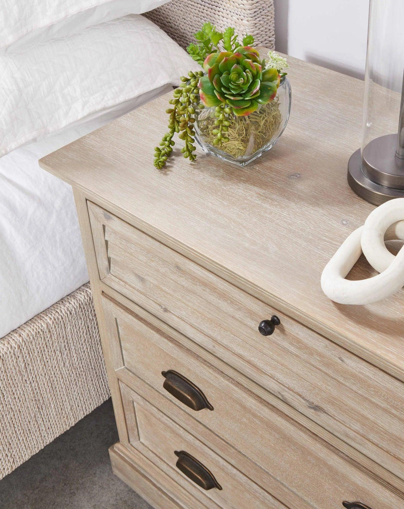 Eden Reclaimed Wood 3 Drawers Nightstand Scandinavian Nightstands LOOMLAN By Essentials For Living