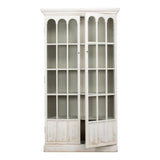 Edgar Allan Glass Doors Curio Bookcase White Buffets & Curios LOOMLAN By Sarreid