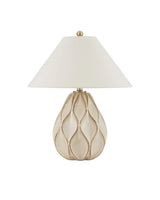 Edgemoor Ceramic and Metal Beige Table Lamp Table Lamps LOOMLAN By Currey & Co