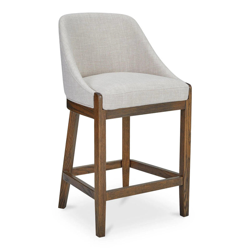 Edward Polyester Upholstered Wood Frame Counter Stool Counter Stools LOOMLAN By Moe's Home