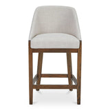 Edward Polyester Upholstered Wood Frame Counter Stool Counter Stools LOOMLAN By Moe's Home