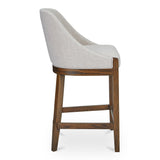 Edward Polyester Upholstered Wood Frame Counter Stool Counter Stools LOOMLAN By Moe's Home