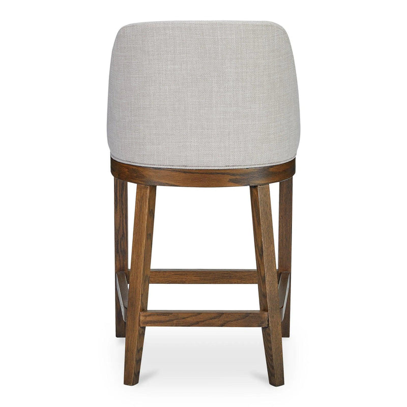 Edward Polyester Upholstered Wood Frame Counter Stool Counter Stools LOOMLAN By Moe's Home