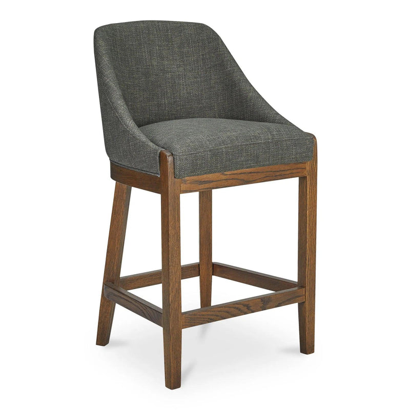 Edward Polyester Upholstered Wood Frame Counter Stool Counter Stools LOOMLAN By Moe's Home