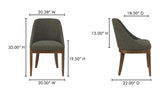 Edward Wood Armless Dining Chair Dining Chairs LOOMLAN By Moe's Home