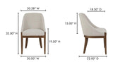 Edward Wood Armless Dining Chair Dining Chairs LOOMLAN By Moe's Home