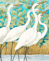 Egret White Birds Coastal Wall Art Indoor Outdoor UV Resistant Canvas Artwork LOOMLAN By LOOMLAN