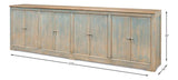 Eight Is Enough Extra Wide Sideboard Antique Blue Sideboards LOOMLAN By Sarreid