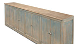 Eight Is Enough Extra Wide Sideboard Antique Blue Sideboards LOOMLAN By Sarreid