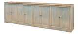 Eight Is Enough Extra Wide Sideboard Antique Blue Sideboards LOOMLAN By Sarreid