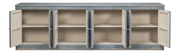 Eight Is Enough Extra Wide Sideboard Blue Grey Sideboards LOOMLAN By Sarreid