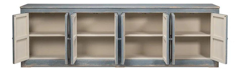 Eight Is Enough Extra Wide Sideboard Blue Grey Sideboards LOOMLAN By Sarreid